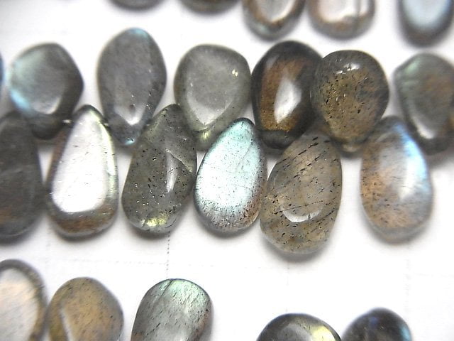 [Video]High Quality Labradorite AA++ Pear shape (Smooth) half or 1strand beads (aprx.8inch/20cm)