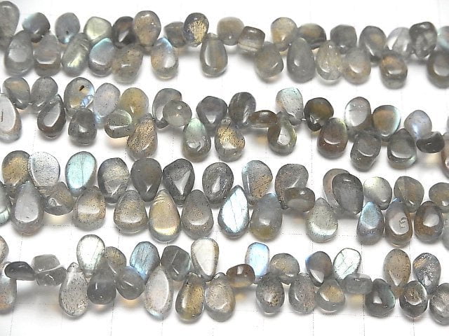 [Video]High Quality Labradorite AA++ Pear shape (Smooth) half or 1strand beads (aprx.8inch/20cm)