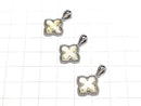 [Video]Meteorite (Muonionalusta) Flower Pendant 19x16x3mm Yellow Gold Silver925