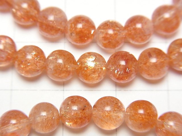 [Video]High Quality Sunstone AAA- Round 6mm Bracelet