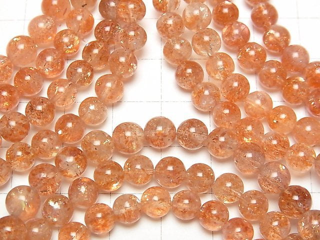 [Video]High Quality Sunstone AAA- Round 6mm Bracelet