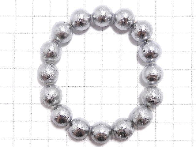 [Video][One of a kind] Meteorite (Muonionalusta) Round 12mm Bracelet NO.1