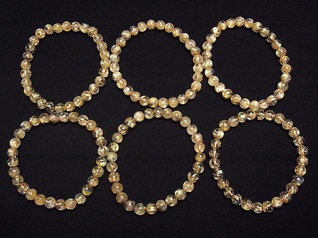 [Video] Radiant Golden Rutilated Quartz AAA Round 6mm Bracelet