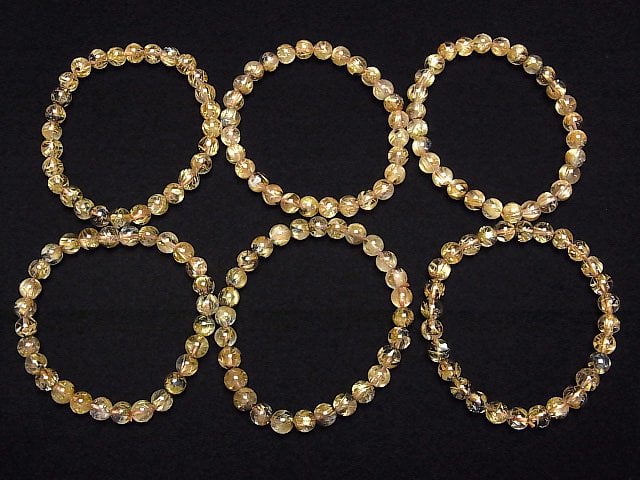 [Video] Radiant Golden Rutilated Quartz AAA Round 6mm Bracelet