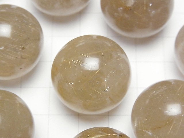 [Video] Rutilated Quartz AA Sphere ,Round 25mm 1pc