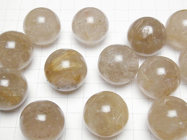 [Video] Rutilated Quartz AA Sphere ,Round 25mm 1pc