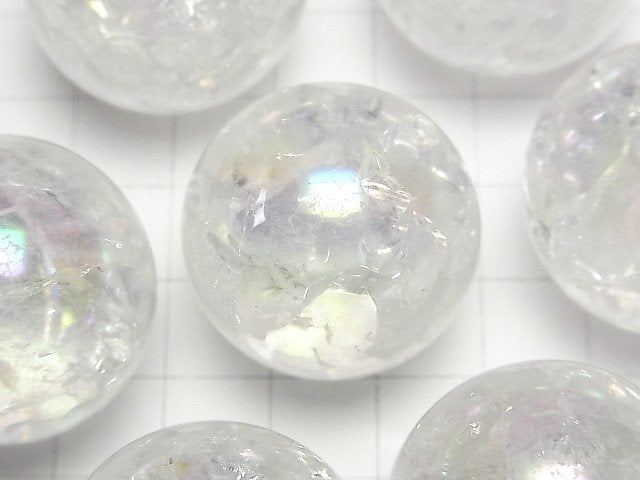 [Video] Cracked Aqua Crystal Sphere, Round 28mm 1pc