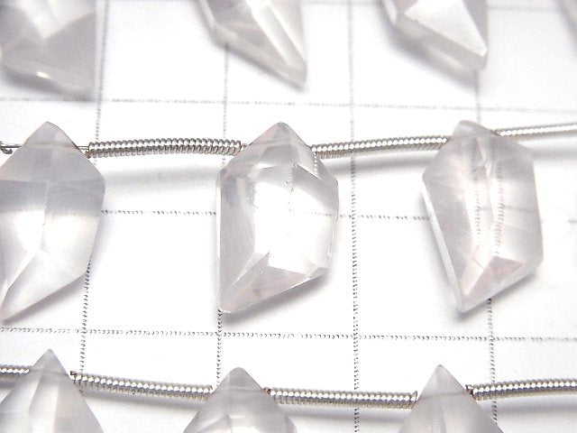 [Video]High Quality Rose Quartz AA++ Spindle Cut 1strand beads (aprx.4inch/10cm)