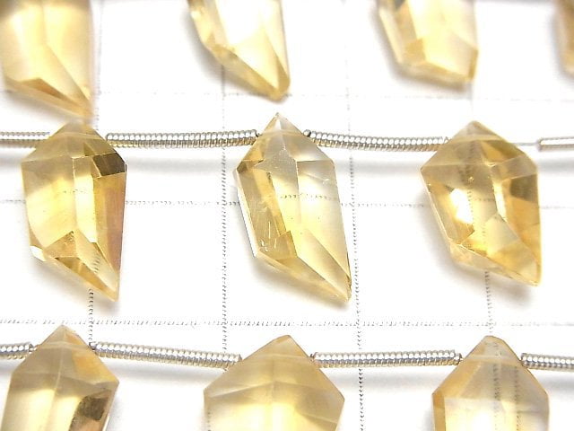 [Video]High Quality Citrine AAA- Spindle Cut 1strand (8pcs)