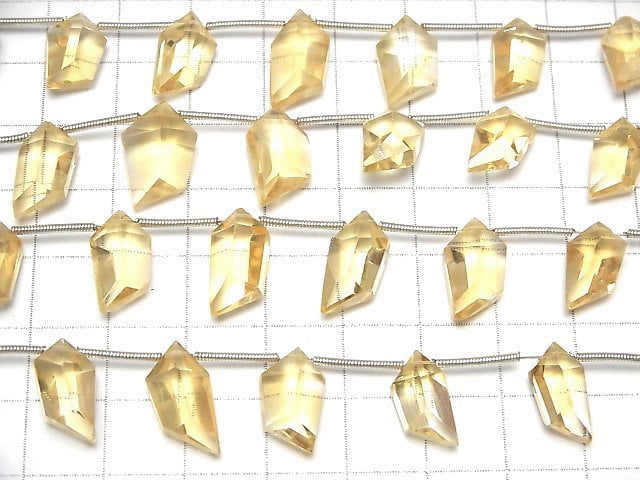 [Video]High Quality Citrine AAA- Spindle Cut 1strand (8pcs)