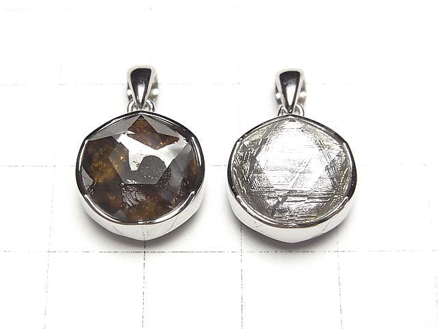 [Video] Kenya Sericho Pallasite Meteorite xMeteorite Pendant 14mm Silver925