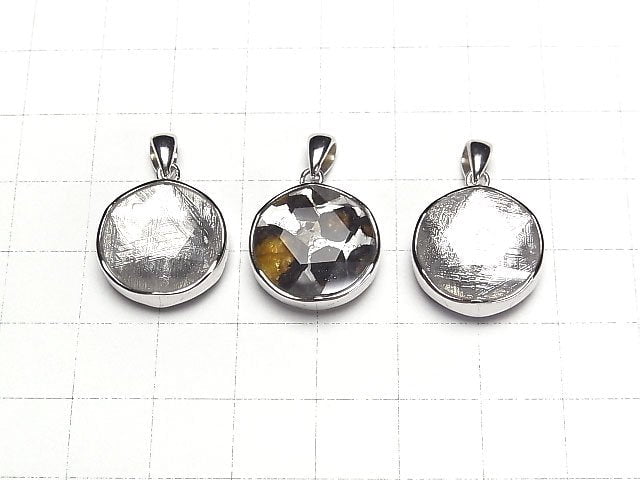 [Video]Kenya Sericho Pallasite Meteorite xMeteorite Pendant 17mm Silver925