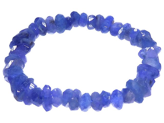 [Video][One of a kind] High Quality Tanzanite AA++ Faceted Nugget Bracelet NO.9