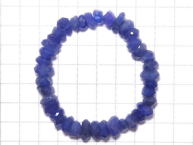 [Video][One of a kind] High Quality Tanzanite AA++ Faceted Nugget Bracelet NO.10