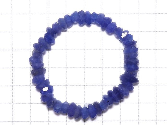 [Video][One of a kind] High Quality Tanzanite AA++ Faceted Nugget Bracelet NO.12