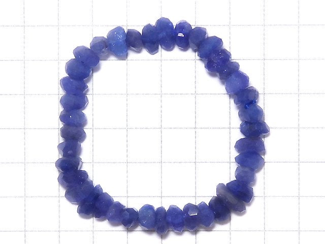 [Video][One of a kind] High Quality Tanzanite AA++ Faceted Nugget Bracelet NO.14
