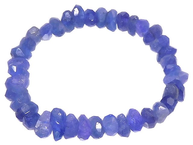 [Video][One of a kind] High Quality Tanzanite AA++ Faceted Nugget Bracelet NO.14