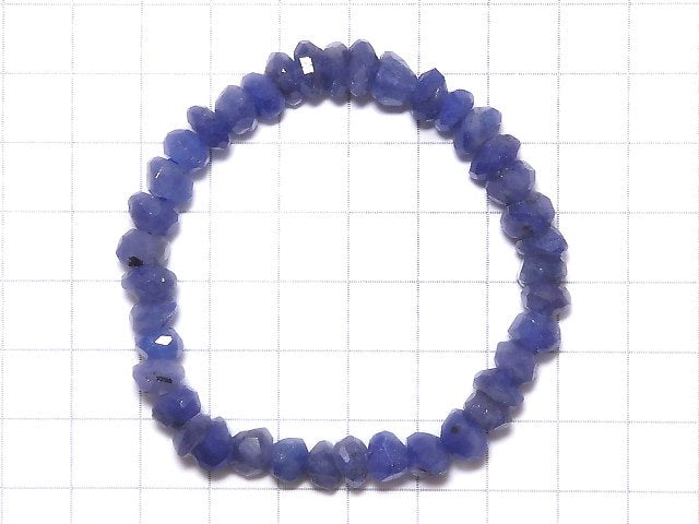 [Video][One of a kind] High Quality Tanzanite AA++ Faceted Nugget Bracelet NO.15