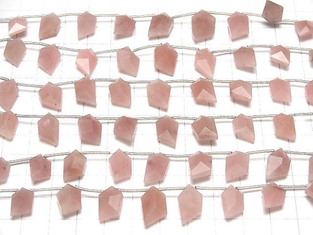 [Video]Guava Quartz AA++ spindle cut 1strand beads (aprx.4inch/10cm)