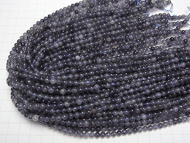 [Video]Iolite AA+ Round 5mm 1strand beads (aprx.15inch/37cm)