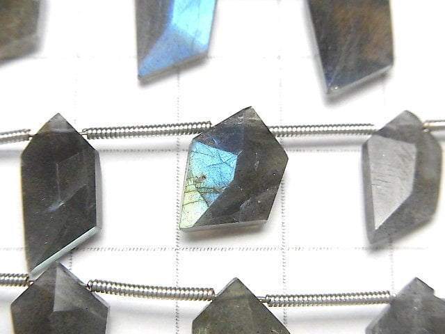 [Video] High Quality Labradorite AA++ Spindle Cut 1strand (8pcs)