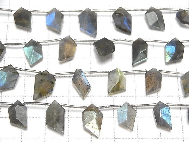 [Video] High Quality Labradorite AA++ Spindle Cut 1strand (8pcs)