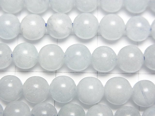 [Video] Mozambique Aquamarine AA++ Round 6.5mm half or 1strand beads (aprx.15inch/36cm)