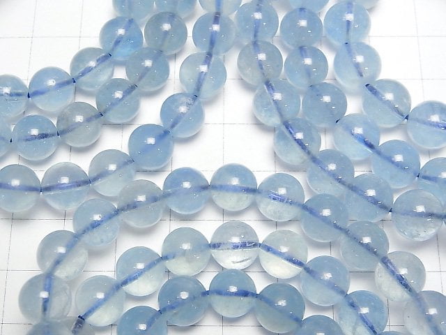 Madagascar Aquamarine AA++ Round 7,9mm Bracelet