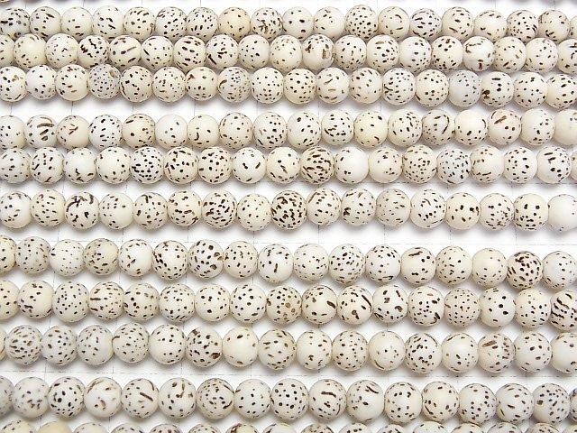 [Video] Linden seed beads Round (Semi Round) 6mm half or 1strand beads (aprx.23inch/58cm)