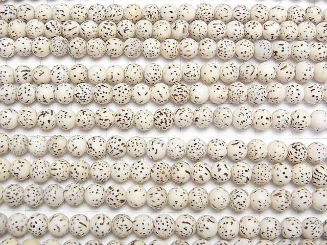 [Video] Linden seed beads Round (Semi Round)6mm 1strand beads (aprx.15inch/36cm)