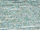 [Video]High Quality! Blue Opal Faceted Button Rondelle 3x3x2mm 1strand beads (aprx.15inch/38cm)
