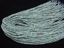[Video]High Quality! Blue Opal Faceted Button Rondelle 3x3x2mm 1strand beads (aprx.15inch/38cm)