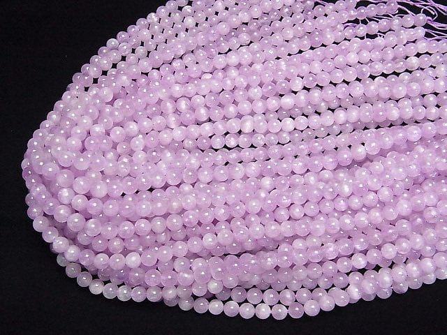 [Video]Nigerian Kunzite AAA Round 6mm 1/4 or 1strand beads (aprx.15inch/37cm)