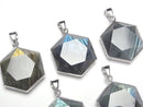 [Video]Labradorite AA++ Hexagram Pendant 27x24mm Silver925 1pc