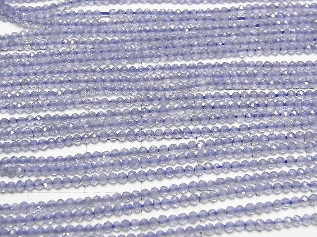 [Video] High Quality! Tanzanite AAA Faceted Round 2mm half or 1strand beads (aprx.12inch/30cm)