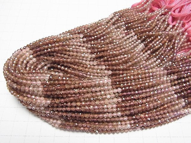 [Video] High Quality! Natural Brown Zircon AAA Faceted Round 3mm half or 1strand beads (aprx.12inch/30cm)