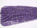 [Video] Amethyst AA++ Square Rondelle (disc) half or 1strand beads (aprx.15inch/38cm)