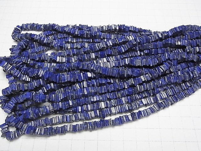 [Video] Lapislazuli AA++ Square Roundel (disc) half or 1strand beads (aprx.15inch/38cm)