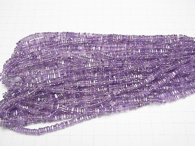 [Video] Pink Amethyst AAA- Square Roundel (Disc) [Dark color] 1 strand beads (aprx.15inch/38cm)