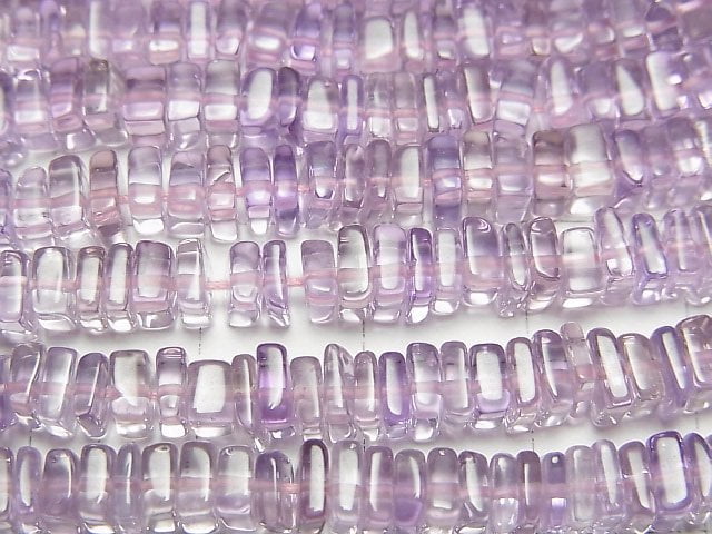 [Video] Pink Amethyst AAA- Square Roundel (disc) 1strand beads (aprx.15inch/38cm)