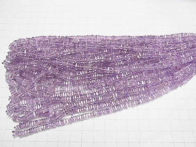 [Video] Pink Amethyst AAA- Square Rondelle (disc) 1strand beads (aprx.15inch/38cm)