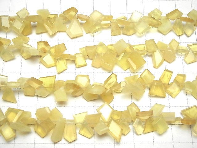 [Video] Yellow Opal AA++ Rough Slice Faceted half or 1strand beads (aprx.6inch/16cm)