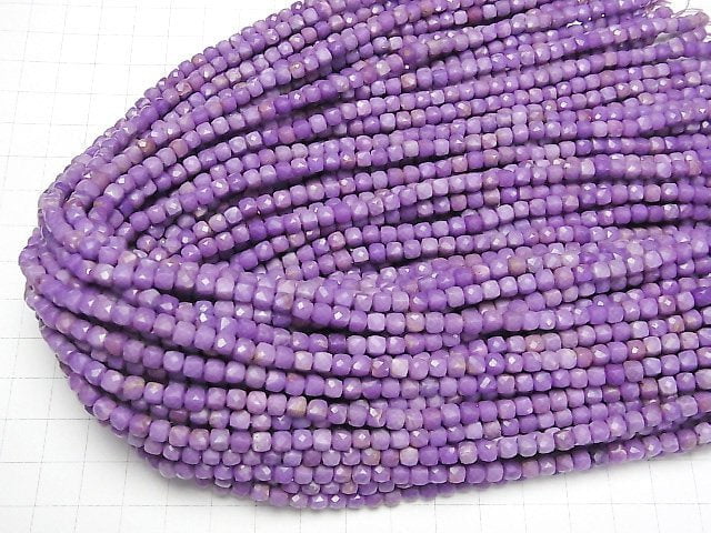 [Video] High Quality! Phosphosiderite AA+ Cube Shape 4x4x4mm 1strand beads (aprx.15inch/37cm)