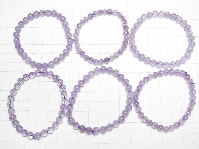 [Video] Lavender Amethyst AAA- Round 6mm Bracelet