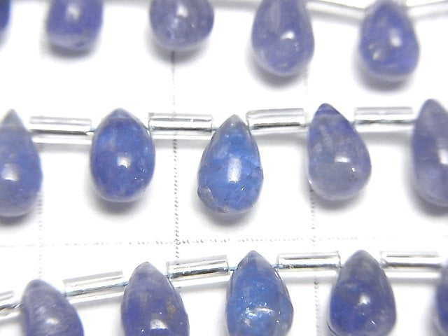 [Video]High Quality Tanzanite AA++ Drop (Smooth) half or 1strand beads (aprx.8inch/20cm)