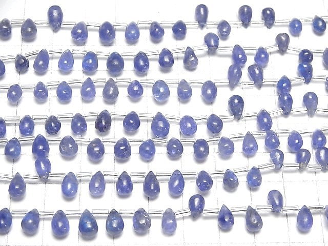 [Video]High Quality Tanzanite AA++ Drop (Smooth) half or 1strand beads (aprx.8inch/20cm)