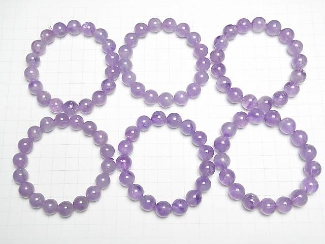 [Video] Lavender Amethyst AAA - Round 12mm Bracelet