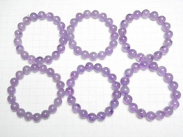 [Video] Lavender Amethyst AAA- Round 12mm Bracelet