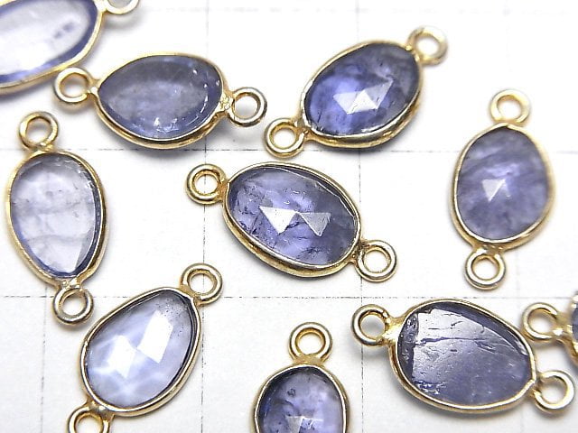 [Video]High Quality Tanzanite AAA- Bezel Setting Freeform Rose Cut [Both Side] 18KGP 3pcs