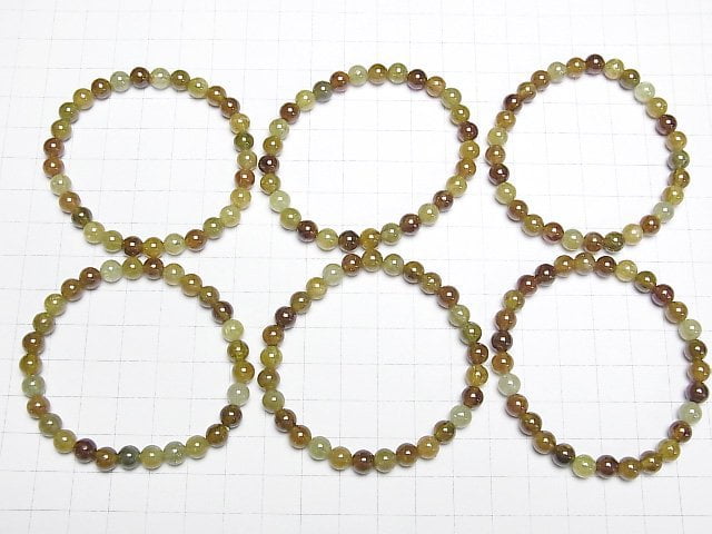 [Video] Grossular Garnet AA+ Round 6mm Bracelet